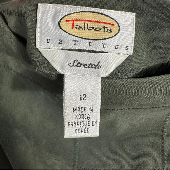 Talbots Petite size 12 skirt with stretch, charcoal gray with a hint of green. - Picture 3 of 7